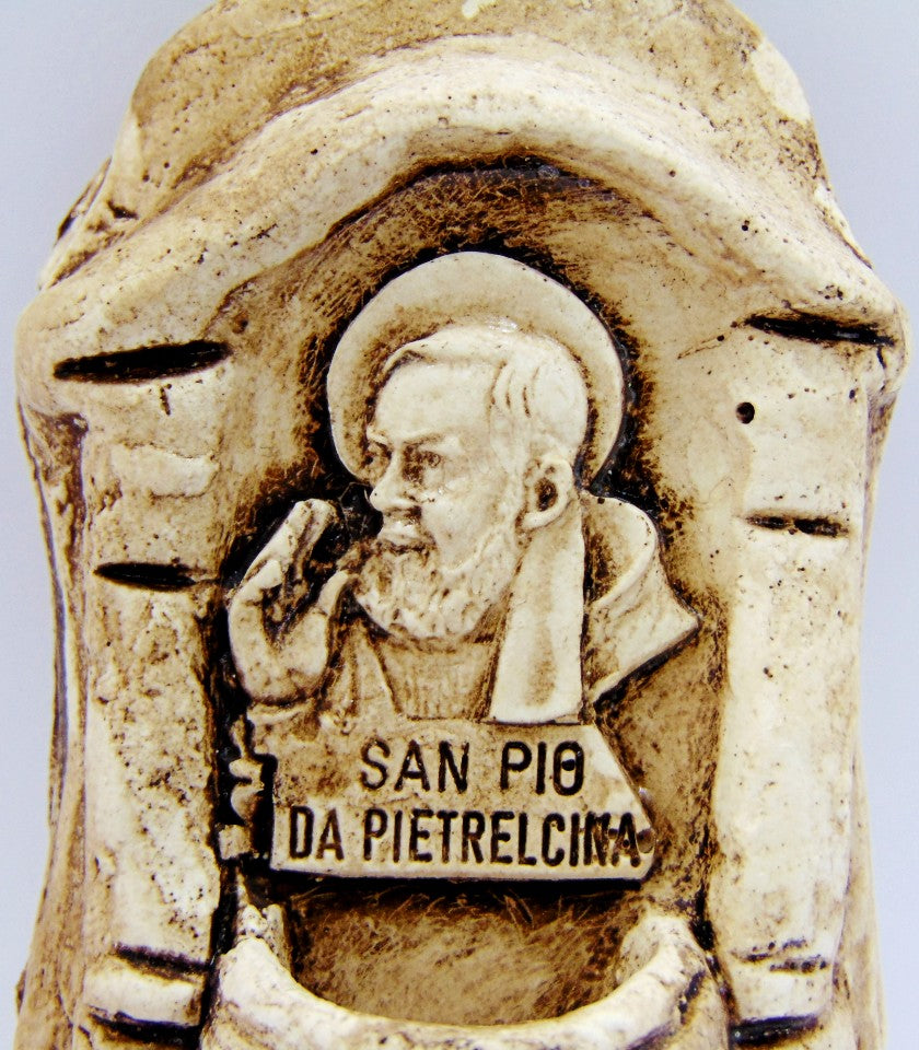 Acquasantiera artigianale Padre Pio