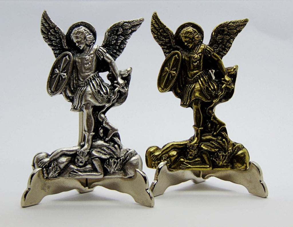 Statuette Arcangelo Michele in metallo
