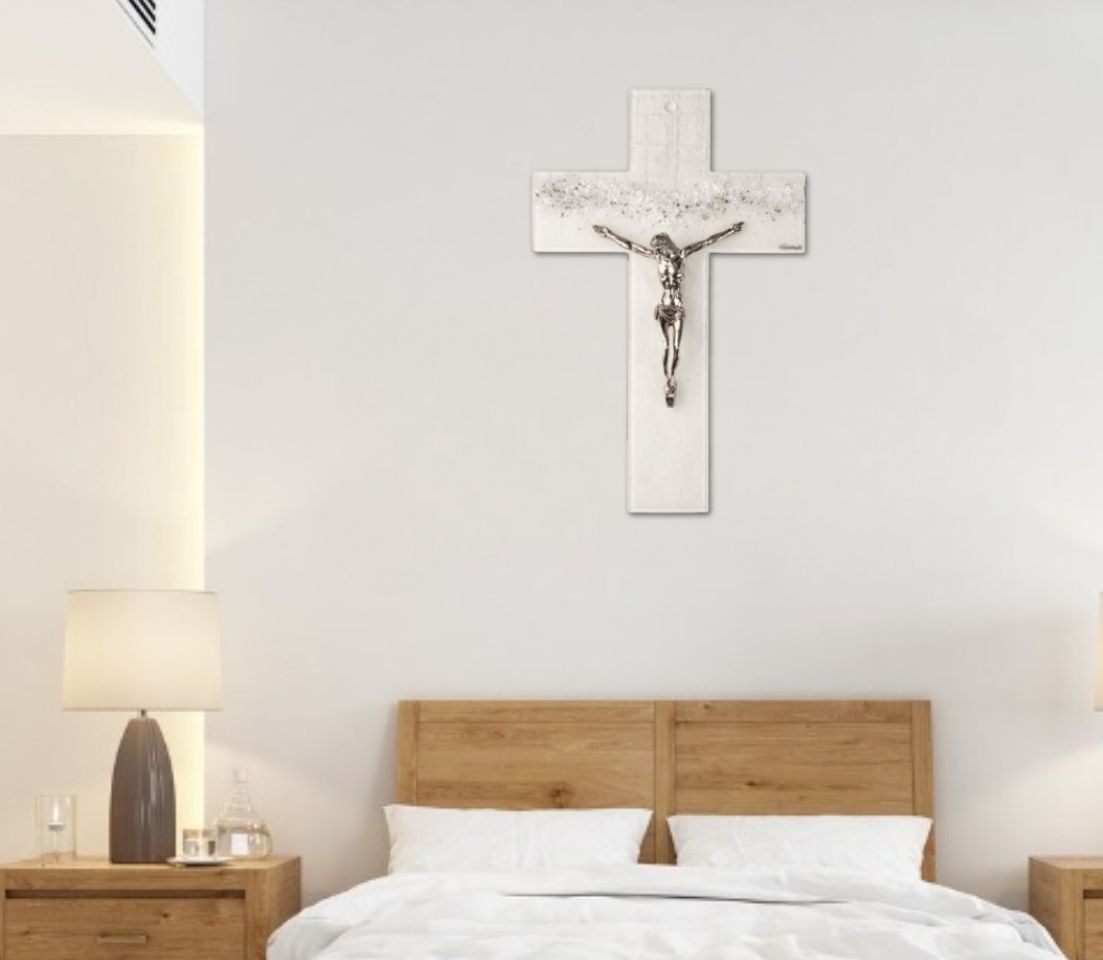 La Balestra Crocifisso da Parete - Artigianale Made in Italy Cristo e INRI Ottonati - Crocifissi da Parete La Balestra Crocifisso da Parete - Artigianale Made in Italy Cristo e INRI Ottonati - Crocifissi da Parete