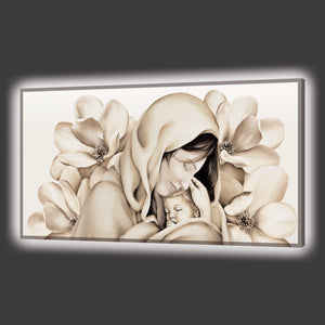 Quadro luminoso "Abbraccio di fiori"