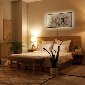 Quadro luminoso "Abbraccio di fiori"
