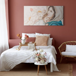 Quadro "Tenerezza tra i fiori"