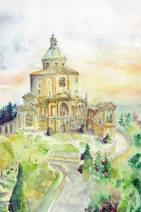 Cartolina "Bologna Basilica S.Luca (altra veduta)"