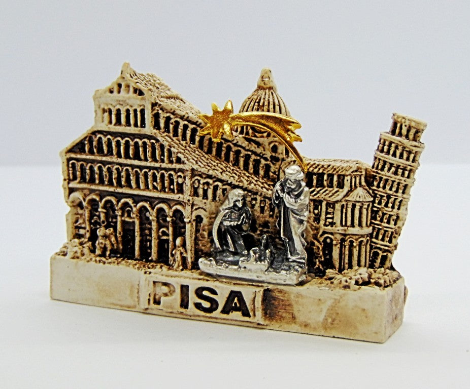 Città di Pisa con natività in metallo