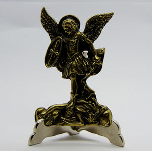 Statua Arcangelo Michele in metallo bronzato